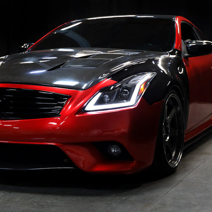 Spec-D 2008-2013 Infiniti G37/2014-2015 Q60 2DR/Convertible Sequential Switchback LED Turn Signal Projector Black Headlights