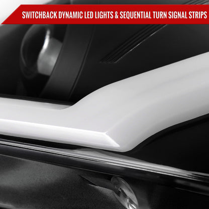 Spec-D 2005-2010 Pontiac G6 Projector OE Style with LED Bar Turn Signal Black Headlights