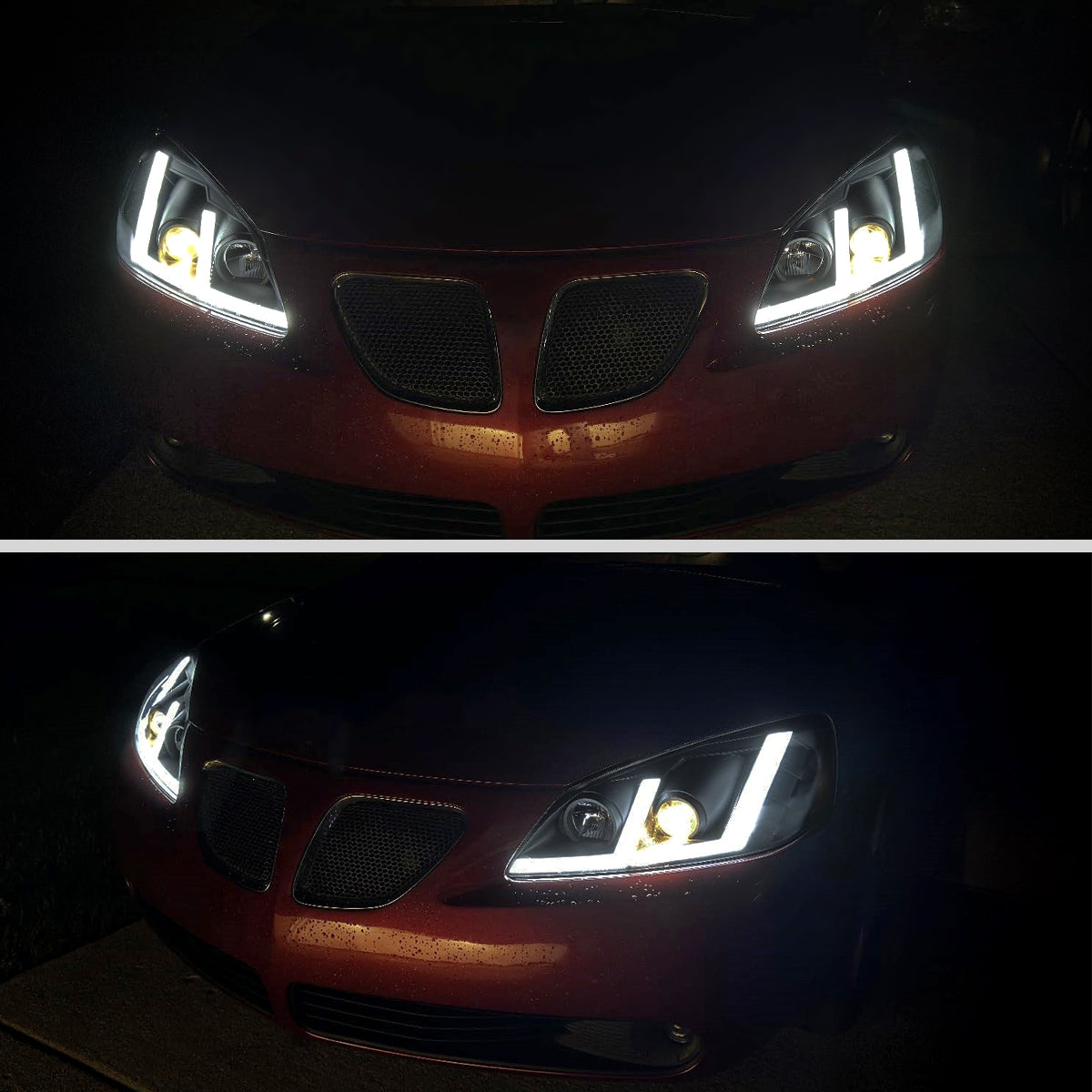 Spec-D 09 Pontiac G6 StripSEQ black headlights