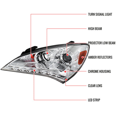 Spec-D 2012 Hyundai Genesis 2Dr Projector Headlights