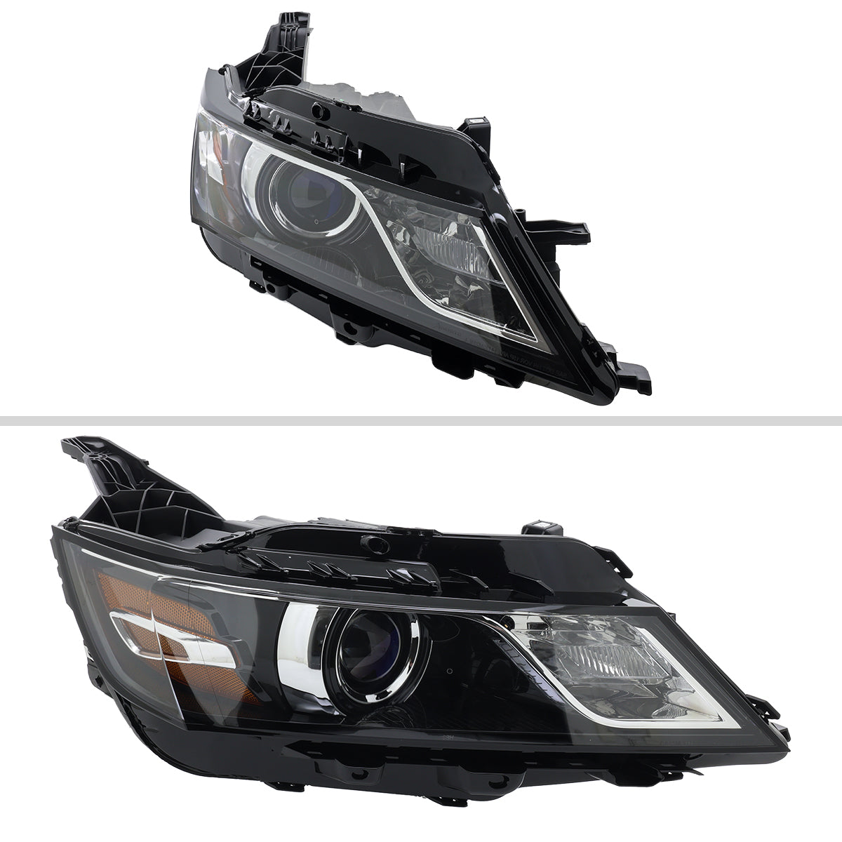 2015 Impala OE Pro - Spec-D jet black passenger-side aftermarket headlights