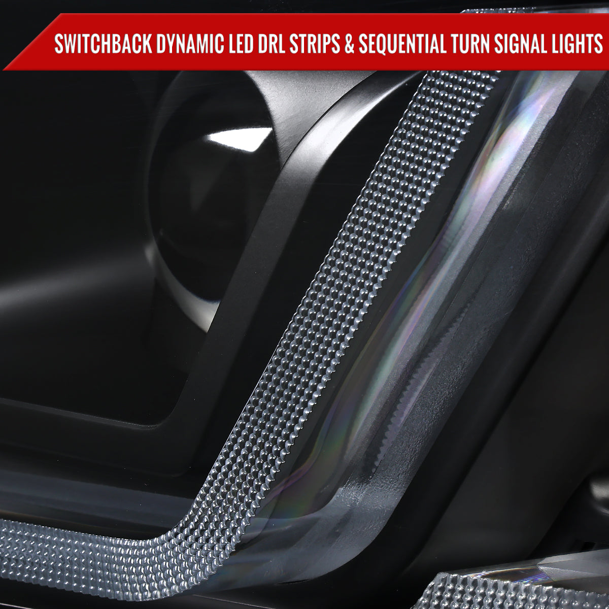 Spec-D 14 Chevy Impala Full black LED sequential LED headlights