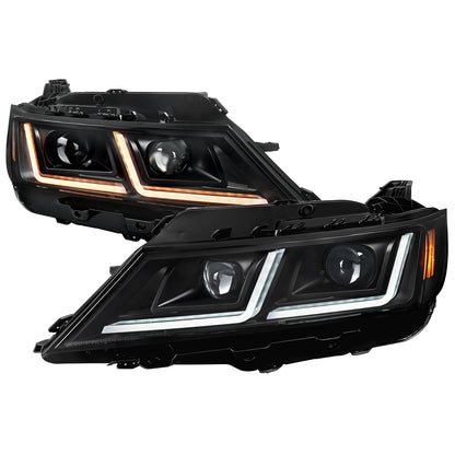 Spec-D 2014 Chevy Impala Full black sequential LED headlights upgrade