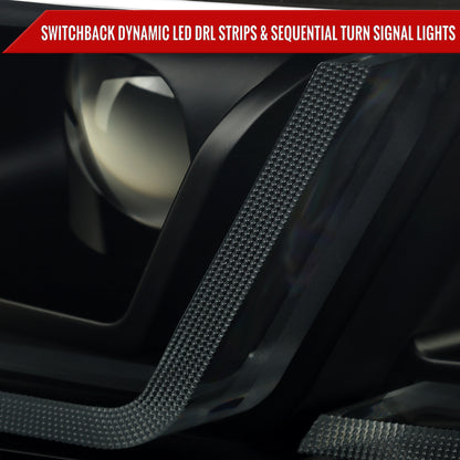 Spec-D 14 Chevy Impala Full black LED headlights