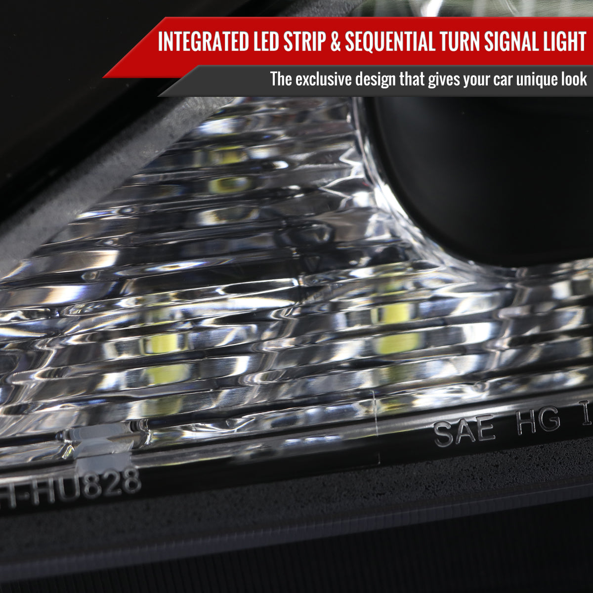 Spec-D 2006-2010 Lexus IS250/IS350 LED Projector w/ Sequential Turn Signals Black Headlights