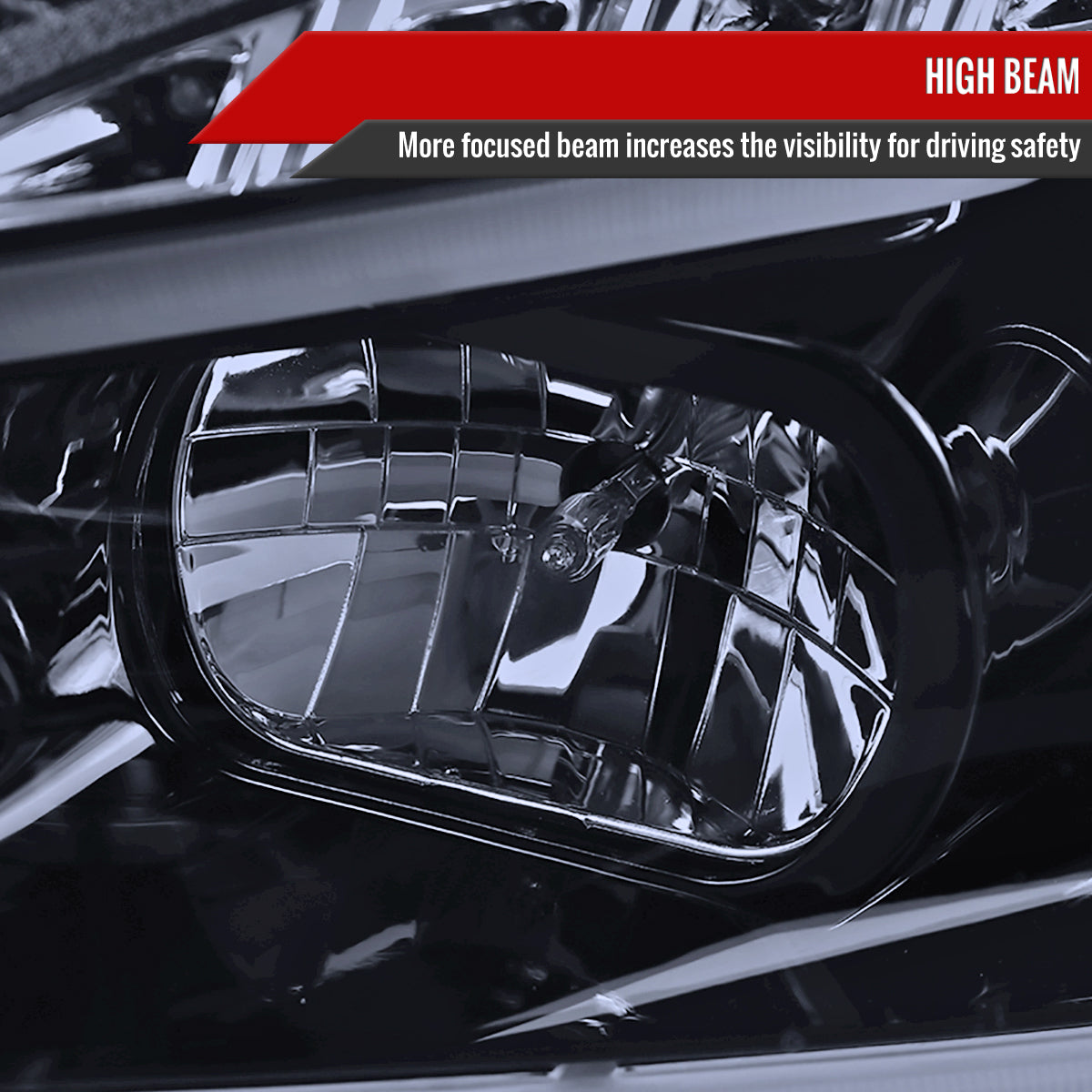 Spec-D 2008-2012 Chevrolet Malibu LS LT LTZ Hybrid LED Bar Projector GL Black w/Smoked Lens Headlights