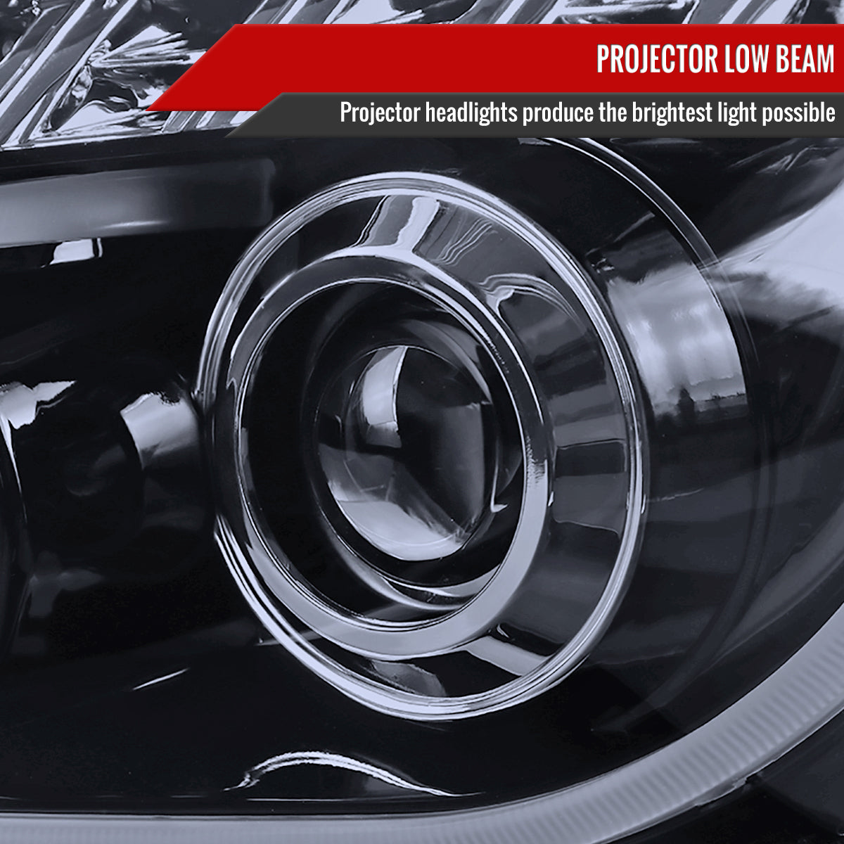 Spec-D 2008-2012 Chevrolet Malibu LS LT LTZ Hybrid LED Bar Projector GL Black w/Smoked Lens Headlights