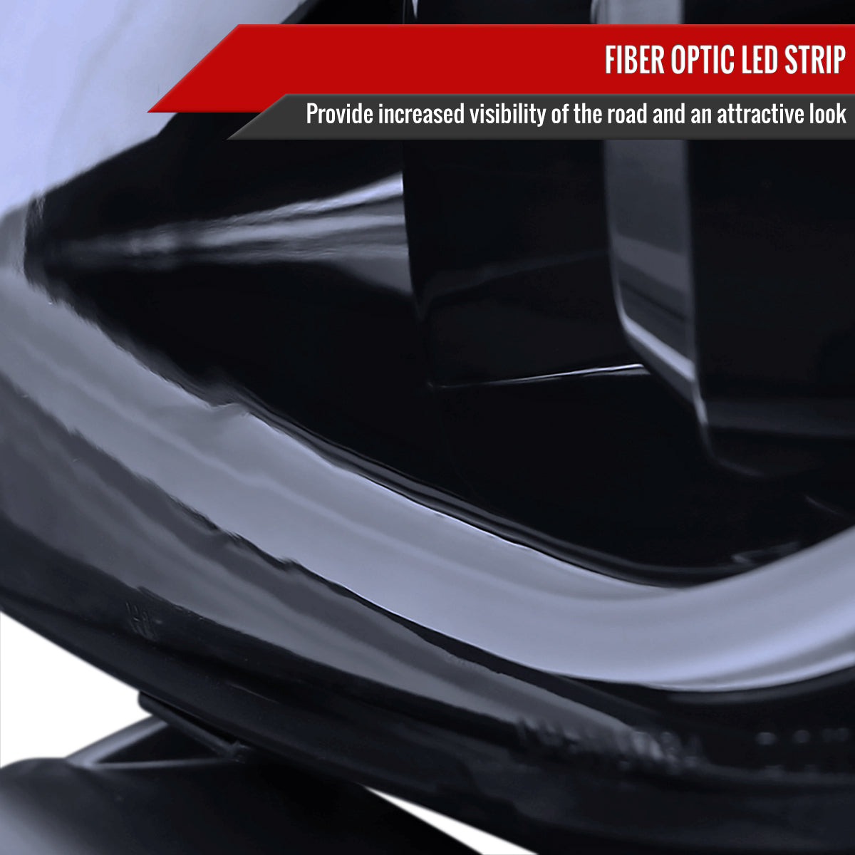 Spec-D 2008-2012 Chevrolet Malibu LS LT LTZ Hybrid LED Bar Projector GL Black w/Smoked Lens Headlights