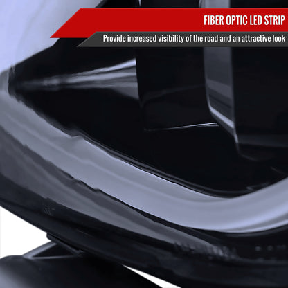 Spec-D 2008-2012 Chevrolet Malibu LS LT LTZ Hybrid LED Bar Projector GL Black w/Smoked Lens Headlights