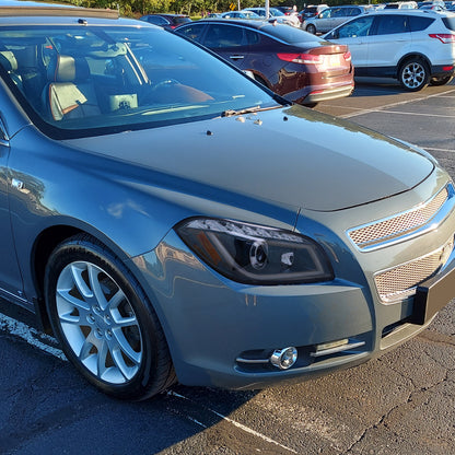 Spec-D 2008-2012 Chevrolet Malibu LS LT LTZ Hybrid LED Bar Projector GL Black w/Smoked Lens Headlights