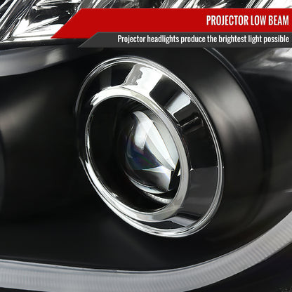 Spec-D 2008-2012 Chevrolet Malibu LS LT LTZ Hybrid LED Bar Projector Black Headlights