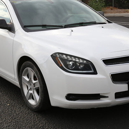 Spec-D 2008-2012 Chevrolet Malibu LS LT LTZ Hybrid LED Bar Projector Black Headlights