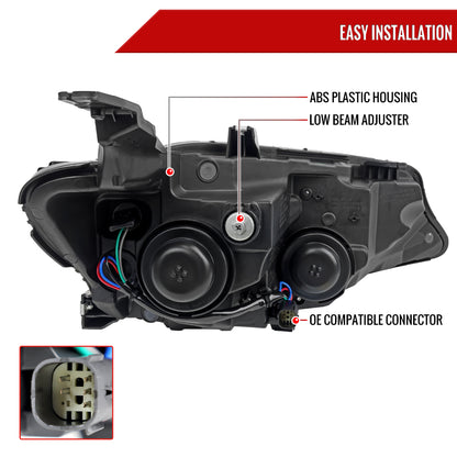 20 Chevy Malibu OE GL Spec-D black headlights