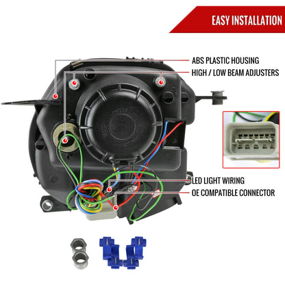 Spec-D 2007-2015 Mini Cooper R55 R56 R57 R58 R59 Projector Black Headlights