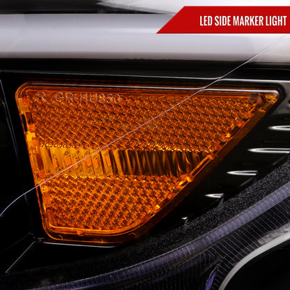 Spec-D 15 Ford Mustang HID-Type black LED headlights