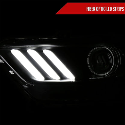 2016 Mustang Shelby Strip Xenon Spec-D black aftermarket headlights