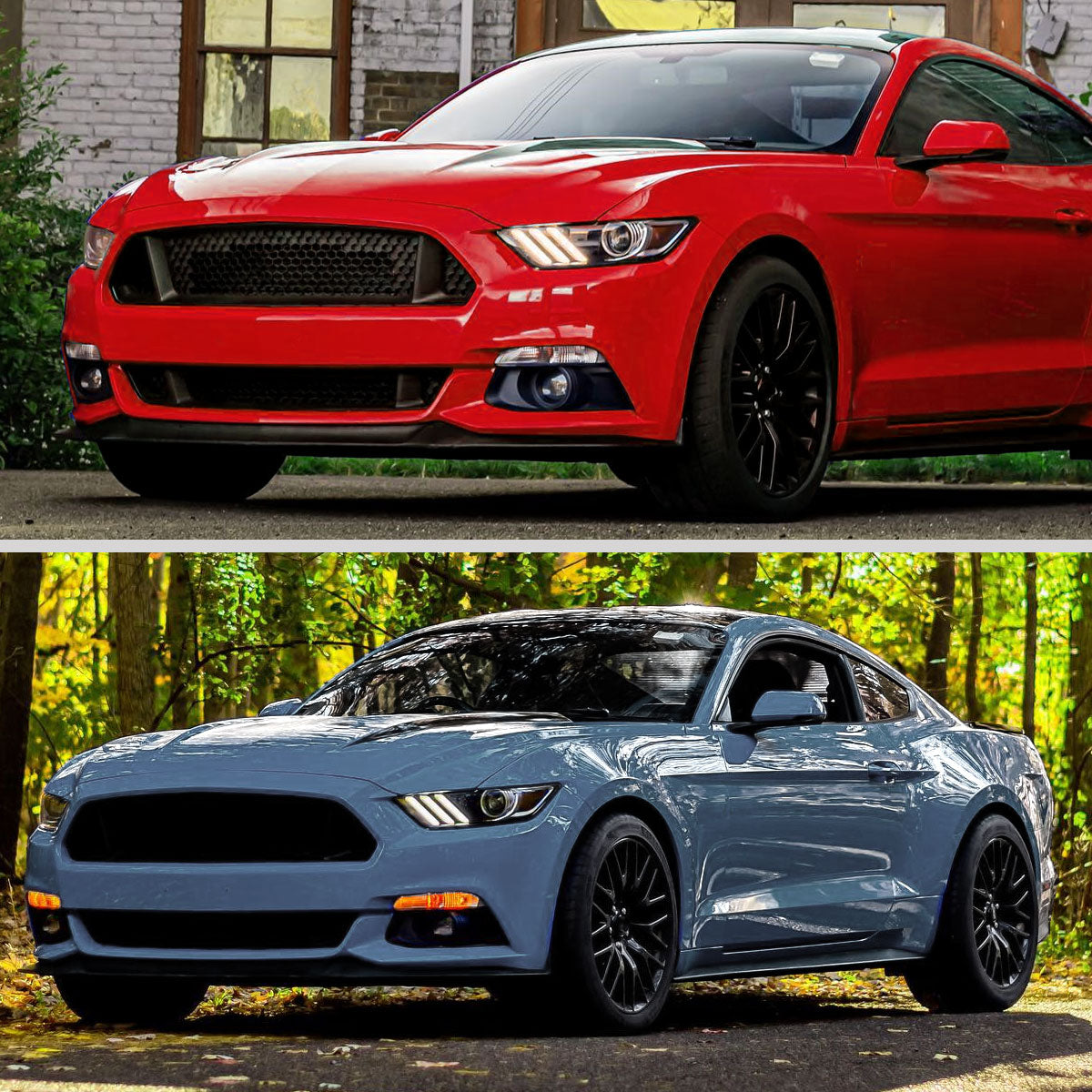 Spec-D 16 Mustang Shelby Strip Xenon black headlights