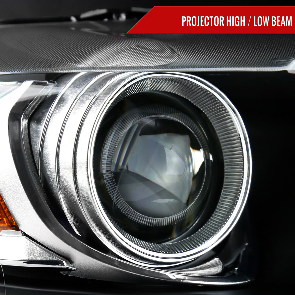 2015 Mustang Shelby LED Strip Xenon Spec-D black headlights