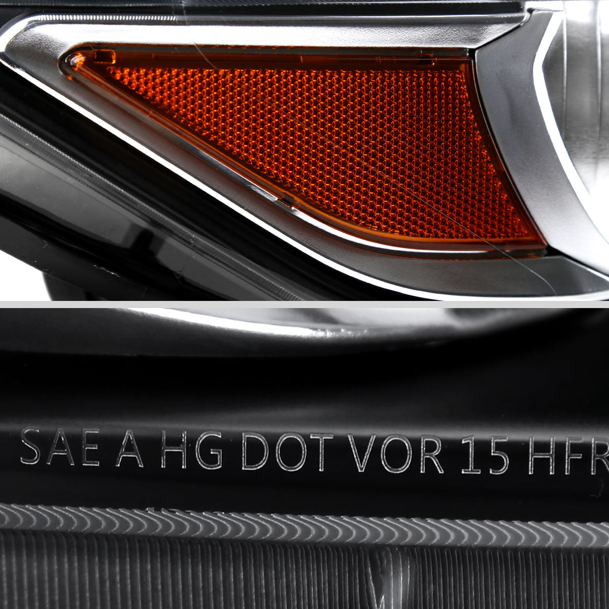 Spec-D 15 Mustang Shelby LED Strip Xenon black headlights