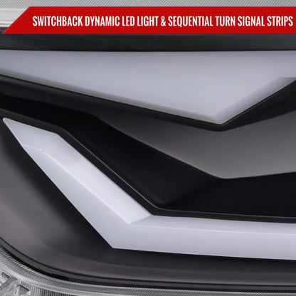 Spec-D 2016 Mustang Shelby HID Xenon black custom headlights