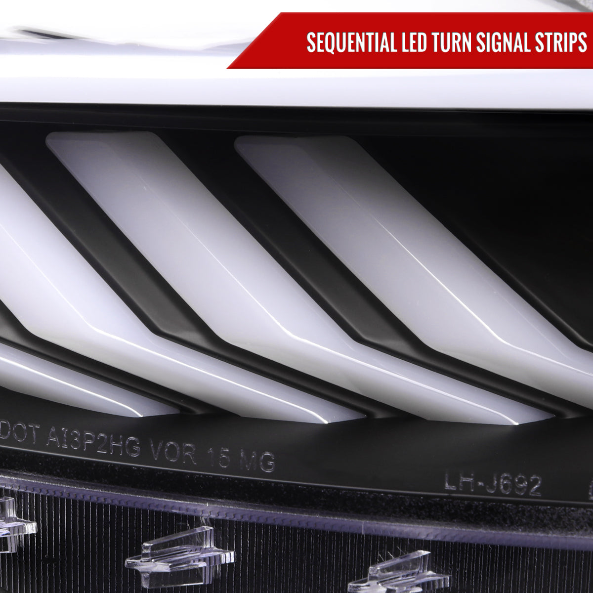 Spec-D 2016 Ford Mustang HID-Type black custom Projector Headlights