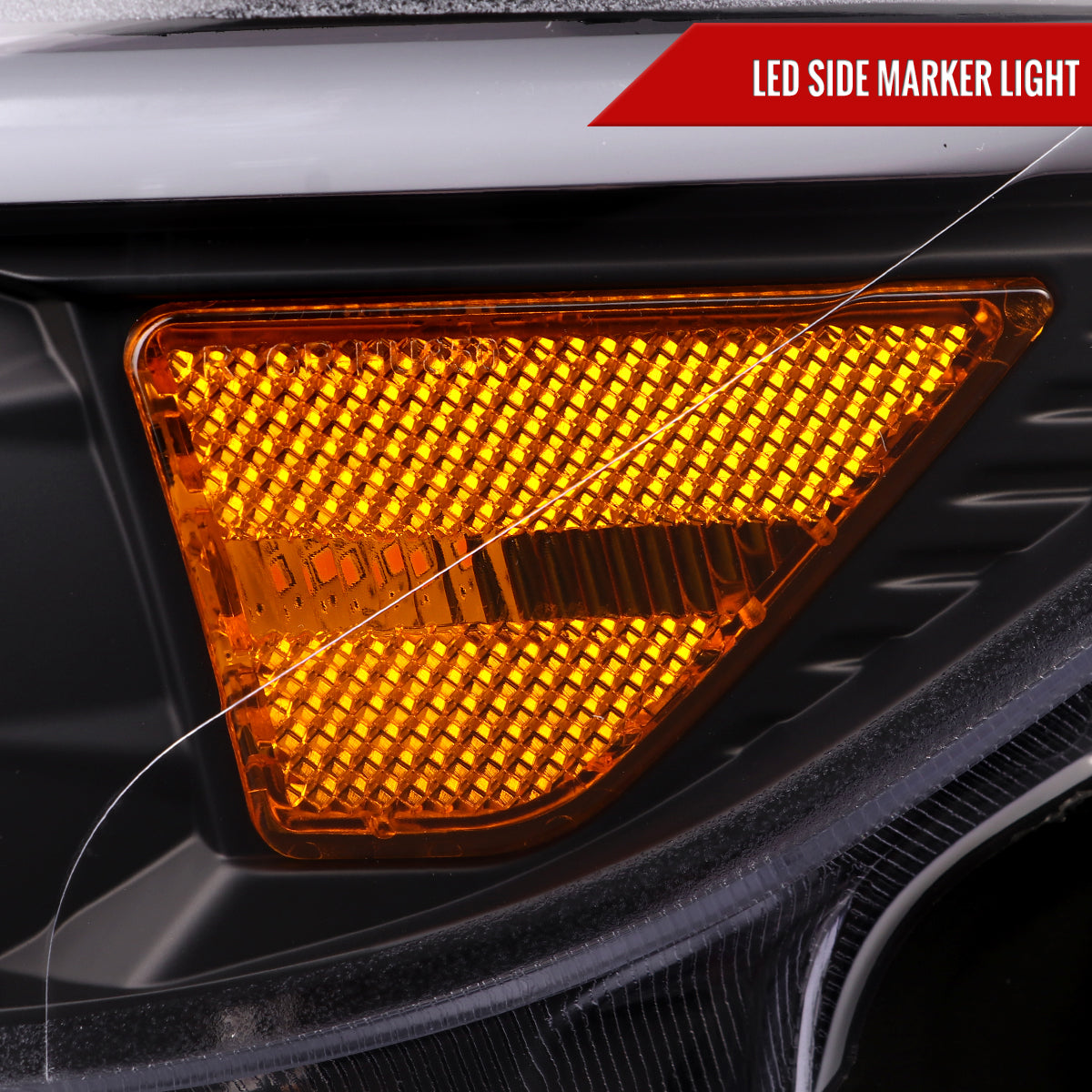 Spec-D 15 Ford Mustang HID-Type black LED Projector Headlights