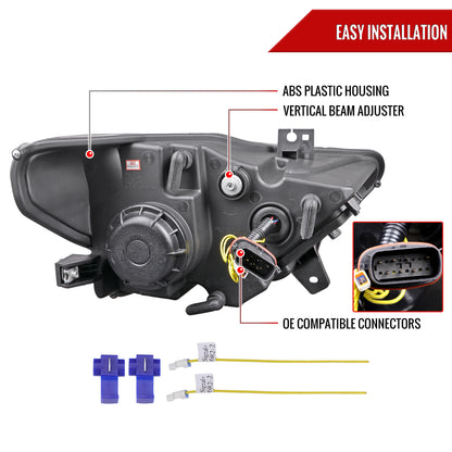 16 Ford Mustang HID-Type Spec-D black sequential Projector Headlights