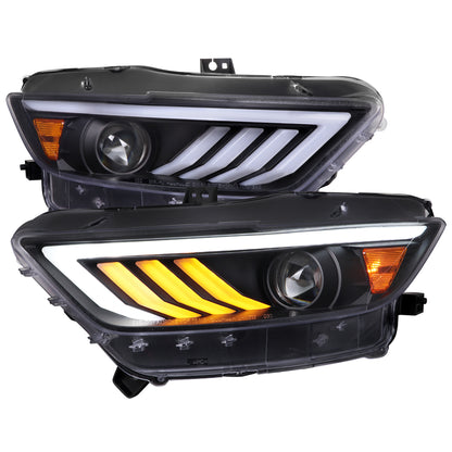 Spec-D 2015 Ford Mustang HID-Type black Projector Headlights upgrade