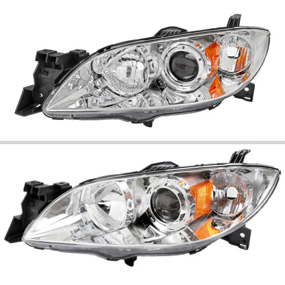 2005 Mazda 4DR MZ3044-GO Spec-D chrome aftermarket headlights