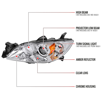 Spec-D Mazda 4DR MZ3044-GO 06 chrome headlights