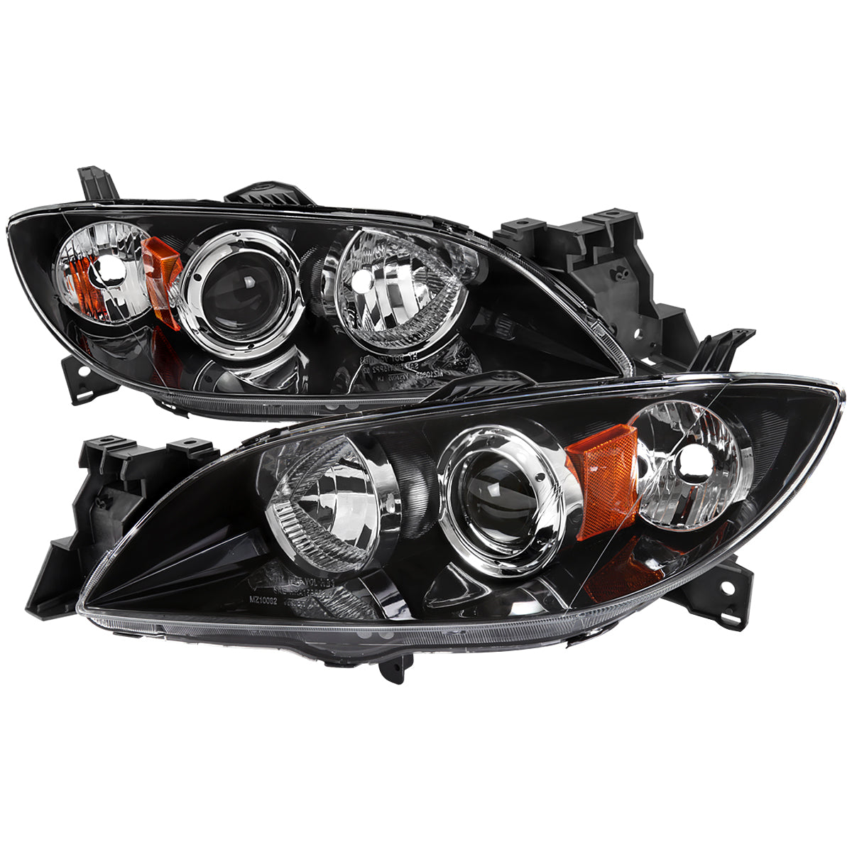 Spec-D 2004-2009 Mazda 3 4DR Projector Black Headlights MZ3044JM