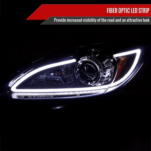 2011 Mazda Strip GL Spec-D black aftermarket headlights