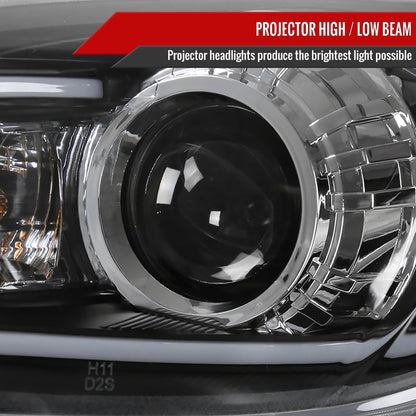 Spec-D 2010-2013 Mazda 3 Projector LED Strip Black Headlights MZ310JM