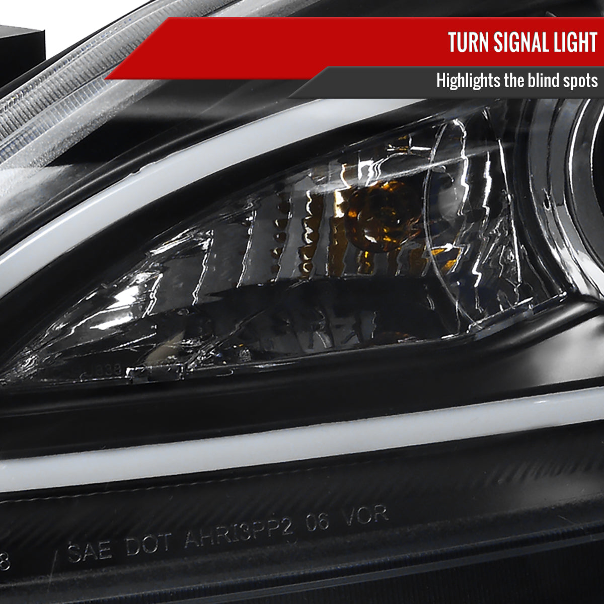 Spec-D 2010-2013 Mazda 3 Projector LED Strip Black Headlights MZ310JM