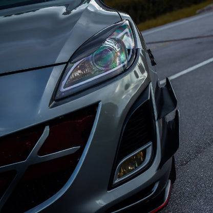 Spec-D 2010-2013 Mazda 3 Projector LED Strip Black Headlights MZ310JM