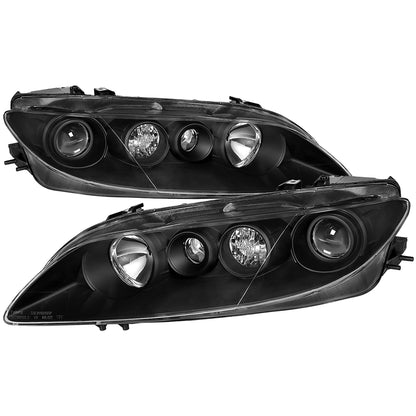 Spec-D 2003-2005 Mazda 6 OE Style Projector Black Headlights