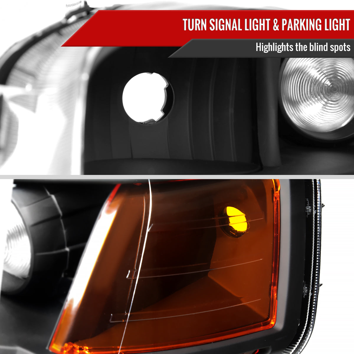 Spec-D 2006-2008 Honda Pilot Projector Black Headlights