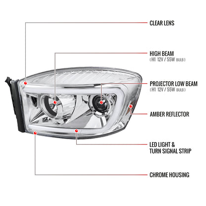 Spec-D Ram 08 chrome headlights