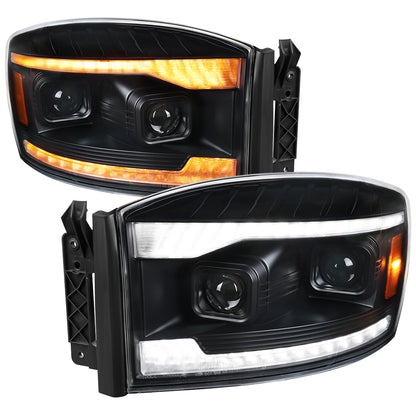 Spec-D 06-08 Dodge Ram 1500 06-09 Ram 2500 3500 Projector Led Headlight Black improve