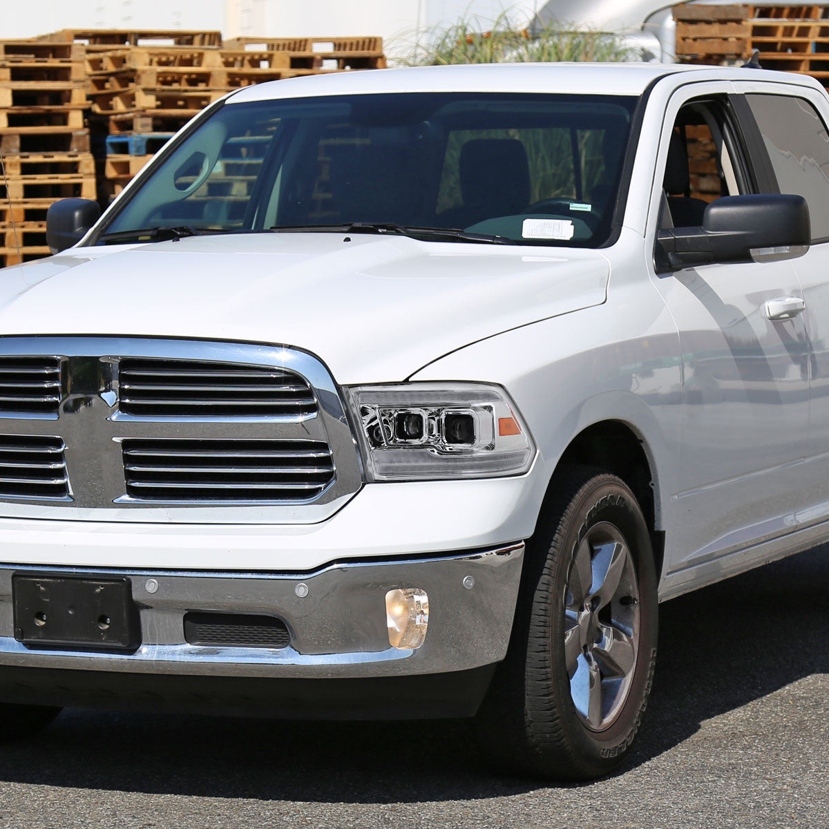 Projector Headlights W/ Sequential Led Light Bar Installed Dodge Ram 1500 / 2500 / 3500