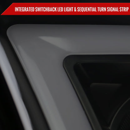 Spec-D 2014 Dodge RAM 1500 Classic smoked custom headlights