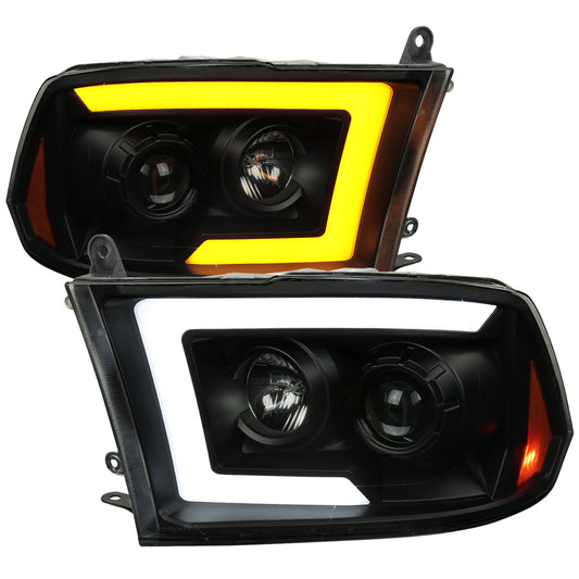 Spec-D 2010 Dodge RAM 1500 Classic smoked headlights upgrade