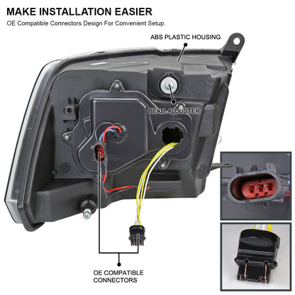 Spec-D 10 Ram Classic Whit LED headlights