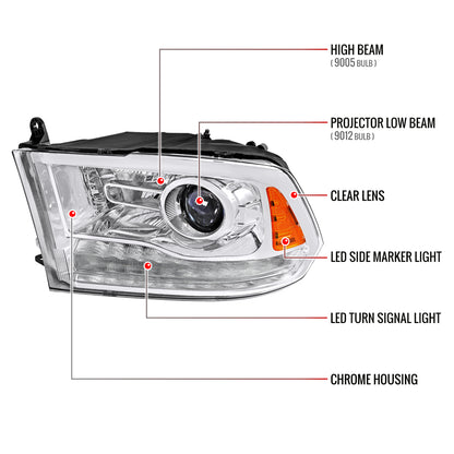 Spec-D Ram 15 3500 chrome headlights