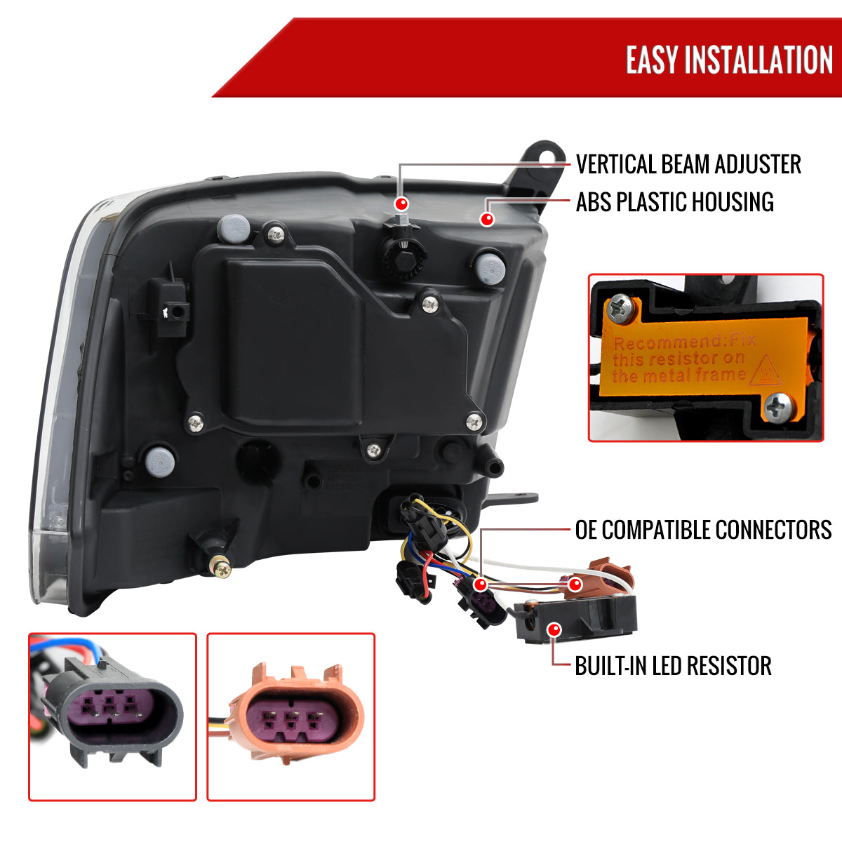 14 Ram 3500 Spec-D chrome sequential headlights