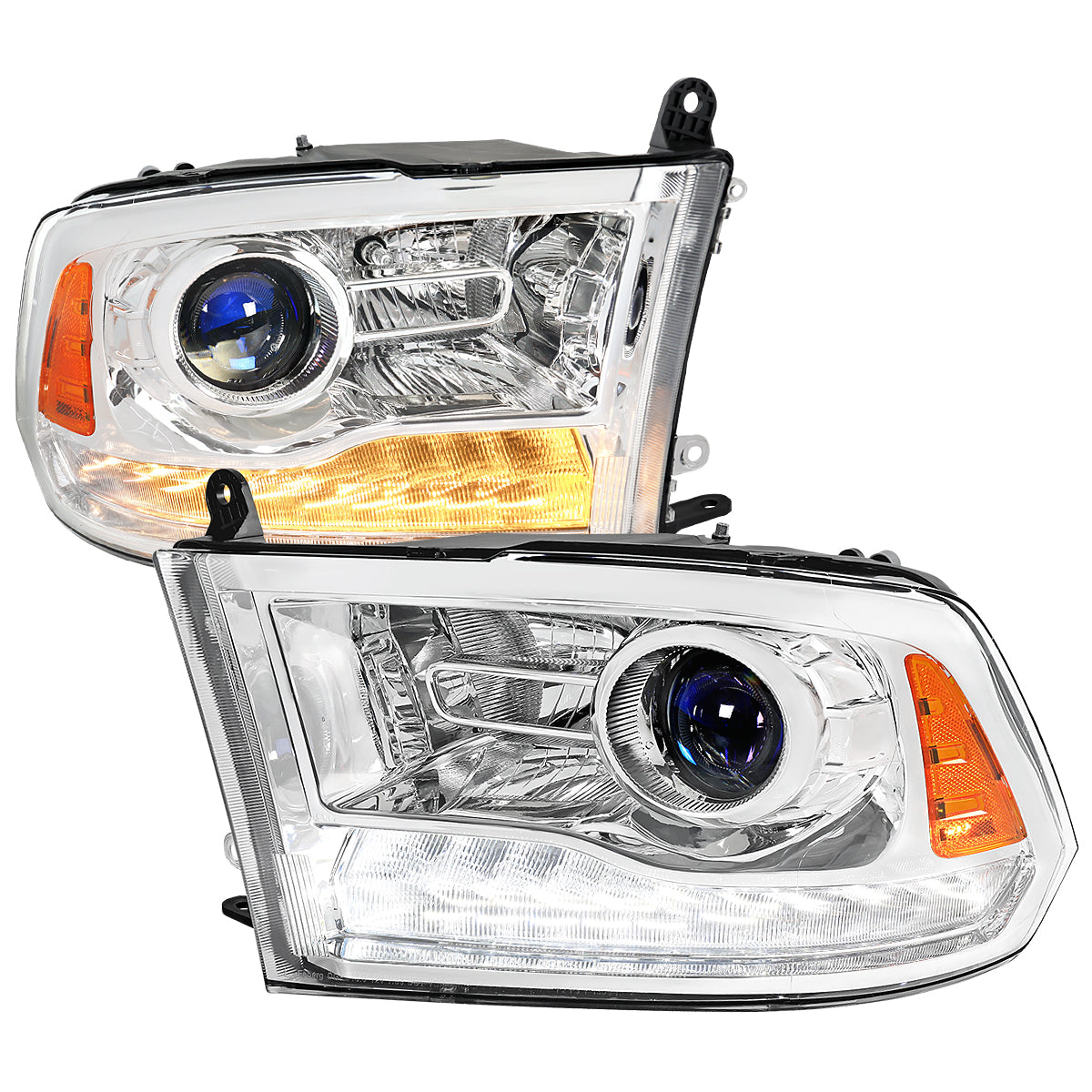 Spec-D 2013 Ram 3500 chrome headlights upgrade