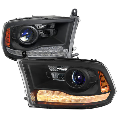 Spec-D 2013 RAM 1500 black Projector headlights upgrade