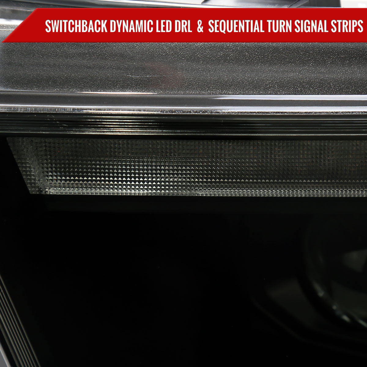 Spec-D 19 Ram Blk smoked LED headlights