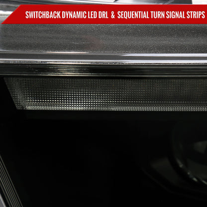 Spec-D 19 Ram Blk smoked LED headlights