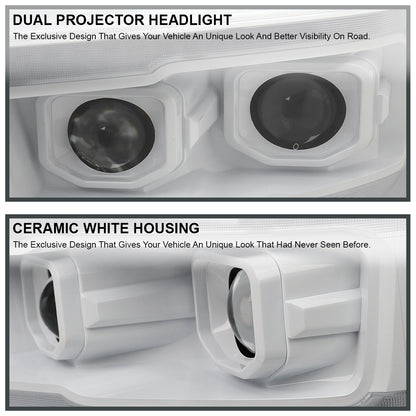 Spec-D 2021 RAm 1500 White sequential headlights